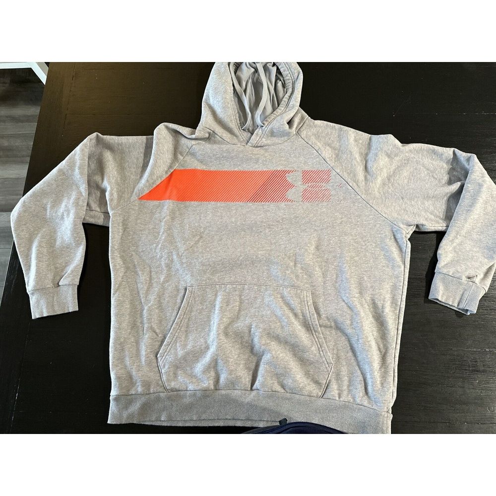 Under Armour Rival Fleece Mens 2xl Orange Graphic